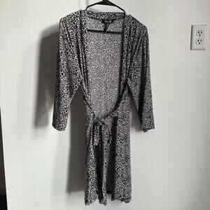 Rene Rofe Sleepwear Kimono Robe Women’s Size Large Cheetah Print